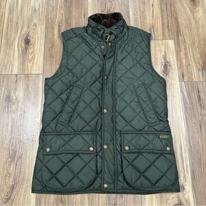 Polo Ralph Lauren Diamond Quilted Corduroy Trim Vest, Green, Medium